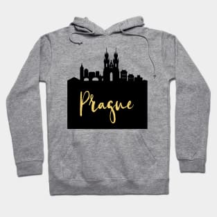 PRAGUE CZECH REPUBLIC DESIGNER SILHOUETTE SKYLINE ART Hoodie